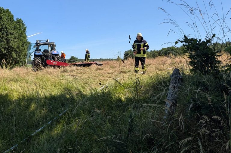 Kleinerer Brand an Traktor